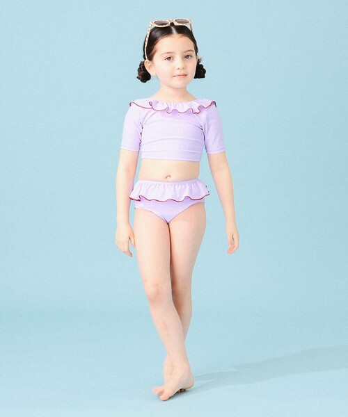 B:MING by BEAMS（ビーミングバイビームス）の「B:MING by BEAMS / フリル スイム セット（100～140cm）（水着・キッズ・パープル系その他4/ダークグリーン・100/110/120/130/140）」の16枚目の写真