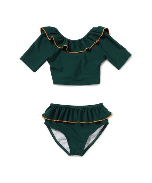 B:MING by BEAMS（ビーミングバイビームス）の「B:MING by BEAMS / フリル スイム セット（100～140cm）（水着・キッズ・パープル系その他4/ダークグリーン・100/110/120/130/140）」の8枚目の写真