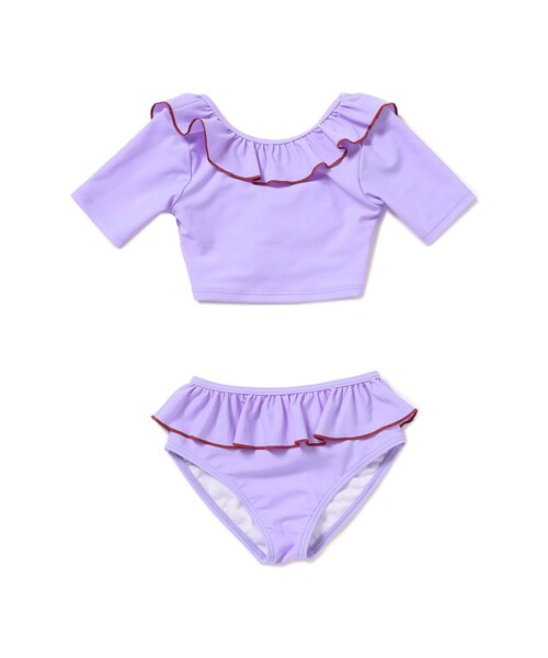 B:MING by BEAMS（ビーミングバイビームス）の「B:MING by BEAMS / フリル スイム セット（100～140cm）（水着・キッズ・パープル系その他4/ダークグリーン・100/110/120/130/140）」の11枚目の写真