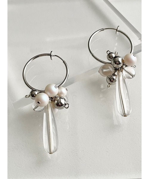 『NoY.ノイ』フープイヤリング チャーム付き2way（イヤリング）｜CERCA（チェルカ）