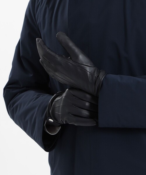 MACKINTOSH PHILOSOPHY（ﾏｯｷﾝﾄｯｼｭ ﾌｨﾛｿﾌｨｰ）の「オールレザー スマホグローブ（手袋・メンズ・ダークネイビー/ブラック・FREE）」の10枚目の写真