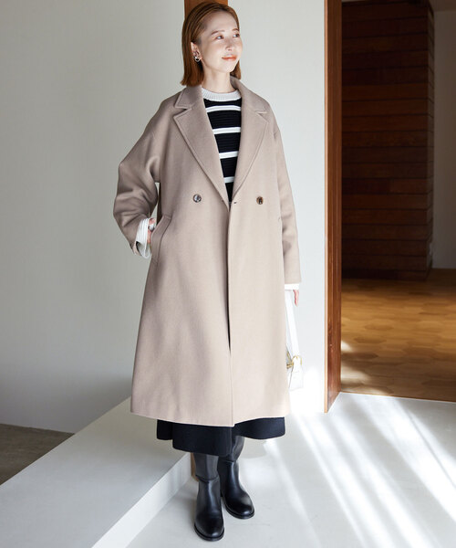 SLOBE IENA（スローブイエナ）の「ECO WOOL ダブルブレストコート