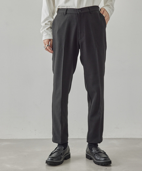  j.n.r.d（ジェー・エヌ・アール・ディー）の「【セットアップ対応】j.n.r.d/ヘリンボーンストレッチイージートラウザーパンツ（スラックス・メンズ・ネイビー/チャコールグレー/ブラック・M/LL/L）」の4枚目の写真