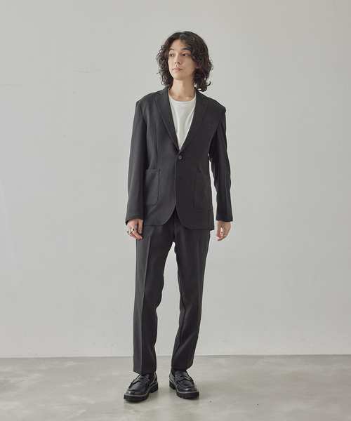  j.n.r.d（ジェー・エヌ・アール・ディー）の「【セットアップ対応】j.n.r.d/ヘリンボーンストレッチイージートラウザーパンツ（スラックス・メンズ・ネイビー/チャコールグレー/ブラック・M/LL/L）」の12枚目の写真