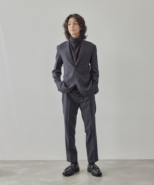  j.n.r.d（ジェー・エヌ・アール・ディー）の「【セットアップ対応】j.n.r.d/ヘリンボーンストレッチイージートラウザーパンツ（スラックス・メンズ・ネイビー/チャコールグレー/ブラック・M/LL/L）」の16枚目の写真