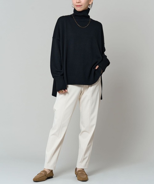 BARNYARDSTORM（バンヤードストーム）の「BARNYARDSTORM / ハイゲージポンチョニット（ニット/セーター・レディース・ブルー/モカ/グレー/ブラック・FREE）」の5枚目の写真