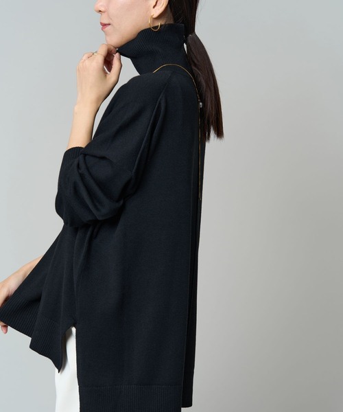 BARNYARDSTORM（バンヤードストーム）の「BARNYARDSTORM / ハイゲージポンチョニット（ニット/セーター・レディース・ブルー/モカ/グレー/ブラック・FREE）」の7枚目の写真