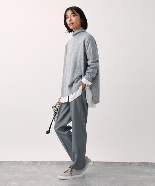 BARNYARDSTORM（バンヤードストーム）の「BARNYARDSTORM / ハイゲージポンチョニット（ニット/セーター・レディース・ブルー/モカ/グレー/ブラック・FREE）」の10枚目の写真