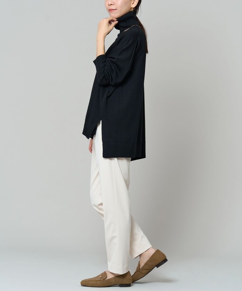 BARNYARDSTORM（バンヤードストーム）の「BARNYARDSTORM / ハイゲージポンチョニット（ニット/セーター・レディース・ブルー/モカ/グレー/ブラック・FREE）」の15枚目の写真