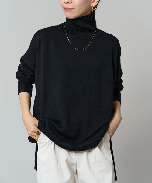 BARNYARDSTORM（バンヤードストーム）の「BARNYARDSTORM / ハイゲージポンチョニット（ニット/セーター・レディース・ブルー/モカ/グレー/ブラック・FREE）」の17枚目の写真