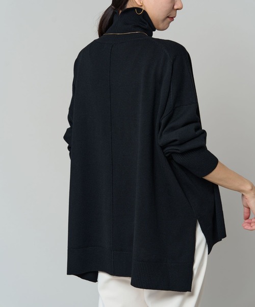 BARNYARDSTORM（バンヤードストーム）の「BARNYARDSTORM / ハイゲージポンチョニット（ニット/セーター・レディース・ブルー/モカ/グレー/ブラック・FREE）」の18枚目の写真