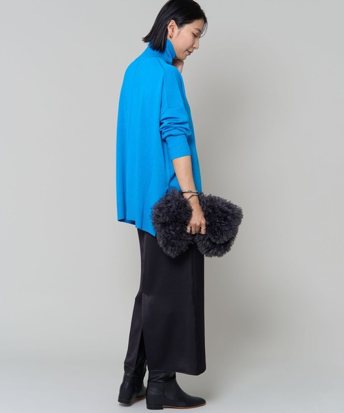 BARNYARDSTORM（バンヤードストーム）の「BARNYARDSTORM / ハイゲージポンチョニット（ニット/セーター・レディース・ブルー/モカ/グレー/ブラック・FREE）」の19枚目の写真