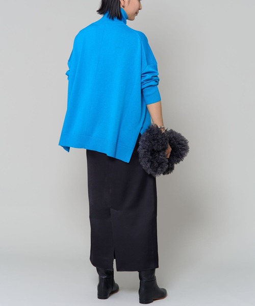 BARNYARDSTORM（バンヤードストーム）の「BARNYARDSTORM / ハイゲージポンチョニット（ニット/セーター・レディース・ブルー/モカ/グレー/ブラック・FREE）」の20枚目の写真