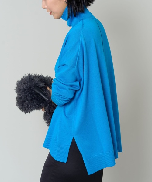 BARNYARDSTORM（バンヤードストーム）の「BARNYARDSTORM / ハイゲージポンチョニット（ニット/セーター・レディース・ブルー/モカ/グレー/ブラック・FREE）」の21枚目の写真