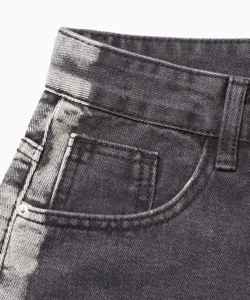 ROOPTOKYO（ループトウキョウ）の「ヴィンテージ風サイドラインストレートデニムパンツ（デニムパンツ・メンズ・ブラック・XL/L/M/S）」の4枚目の写真