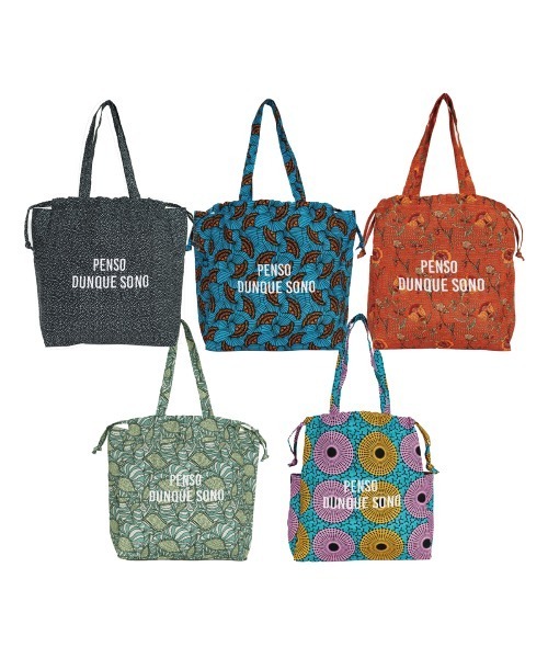 【廃盤✨レオパード】プエルタデルソル　トートバッグ　A4収納可　ブラック　PVC polka polka / ポルカポルカ e.e.p. ラタプリントトート アフリカン柄