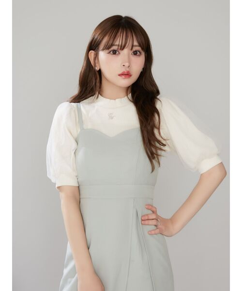 EATME（イートミー）の「リブチュールショートTOP（ニット/セーター・レディース・ブラック/グレー/アイボリー・FREE）」の12枚目の写真