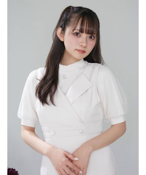 EATME（イートミー）の「リブチュールショートTOP（ニット/セーター・レディース・ブラック/グレー/アイボリー・FREE）」の15枚目の写真