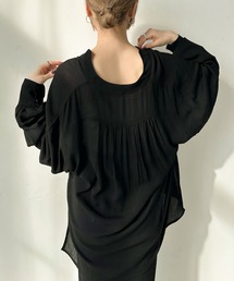 select MOCA by son | キーネックボリュームスリーブオーバーブラウス(シャツ/ブラウス)