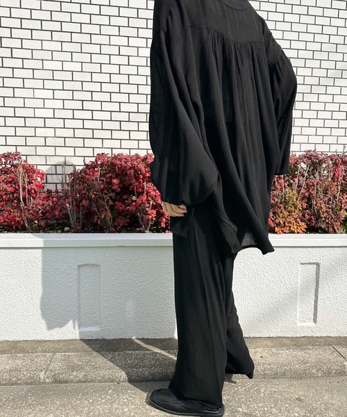 select MOCA by son(セレクトモカバイソン)の「キーネックボリュームスリーブオーバーブラウス(シャツ/ブラウス・レディース・ブラック/アイボリー/ライトグリーン/ブラウン・FREE)」の19枚目の写真