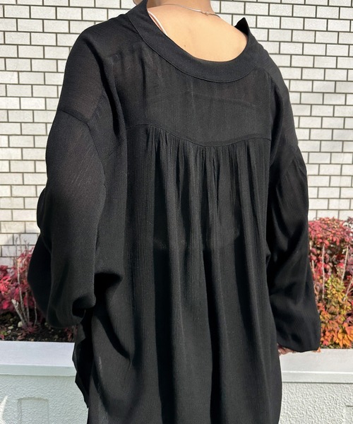 select MOCA by son(セレクトモカバイソン)の「キーネックボリュームスリーブオーバーブラウス(シャツ/ブラウス・レディース・ブラック/アイボリー/ライトグリーン/ブラウン・FREE)」の21枚目の写真