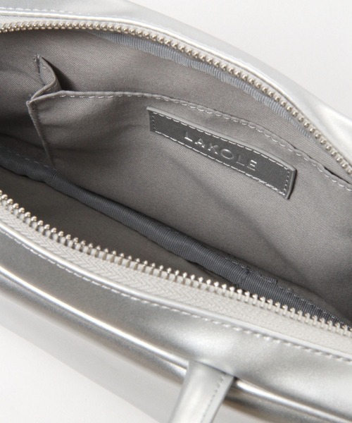 LAKOLE(ラコレ)の「スクエアボストンショルダーバッグ / 102105(ショルダーバッグ・レディース・ブラック/ライトグリーン/シルバー・FREE)」の5枚目の写真