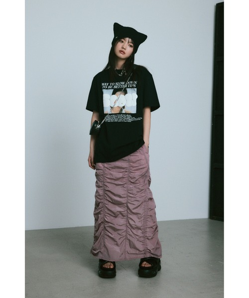 SLY（スライ）の「【再入荷】PUFFER LOGO T/SH パッファー ロゴ Tシャツ（Tシャツ/カットソー・レディース・ブラック/ブルー/杢グレー/ホワイト/グリーン・FREE）」の17枚目の写真