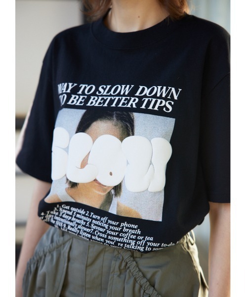 SLY（スライ）の「【再入荷】PUFFER LOGO T/SH パッファー ロゴ Tシャツ（Tシャツ/カットソー・レディース・ブラック/ブルー/杢グレー/ホワイト/グリーン・FREE）」の16枚目の写真