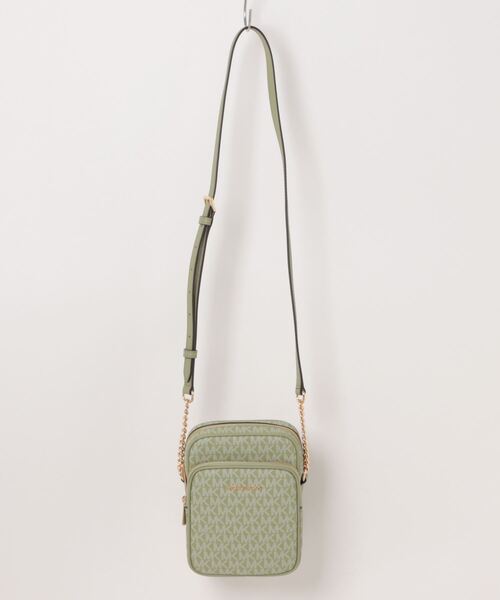 MICHAEL KORS(マイケルコース)の「JET SET TRAVEL チェーン クロスボディ ミディアム - MKシグネチャー(ショルダーバッグ・レディース・グリーン系・FREE)」の8枚目の写真
