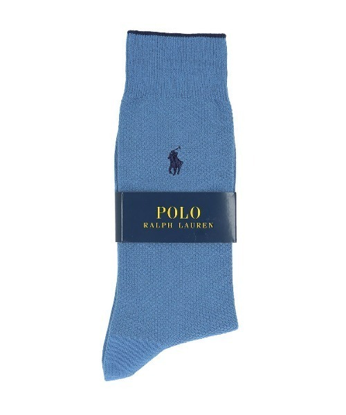 POLO RALPH LAUREN(ポロ ラルフ ローレン)の「POLO RALPH LAUREN メンズ オーガニックコットン混 カノコ ワンポイント クルーソックス 02012456(ソックス/靴下・メンズ・ブラック/ライトグレー/ダークネイビー/レッド/ホワイト/ブルー系その他/ピンク/エメラルド・25-27CM)」の5枚目の写真
