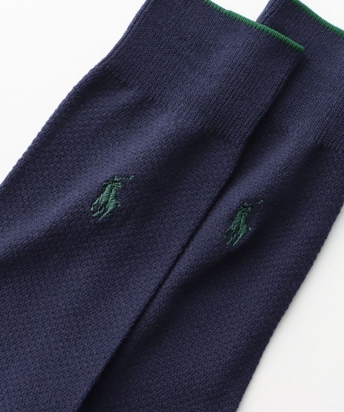 POLO RALPH LAUREN(ポロ ラルフ ローレン)の「POLO RALPH LAUREN メンズ オーガニックコットン混 カノコ ワンポイント クルーソックス 02012456(ソックス/靴下・メンズ・ブラック/ライトグレー/ダークネイビー/レッド/ホワイト/ブルー系その他/ピンク/エメラルド・25-27CM)」の11枚目の写真