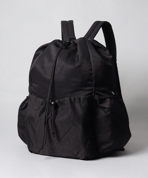 THE SHOP TK （ザ ショップ ティーケー ）の「◆【ウォッシャブル】ナイロンナップサック（バックパック/リュック・メンズ・ブラック/ナチュラル・00）」の2枚目の写真