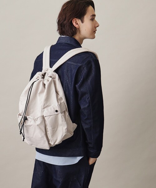 THE SHOP TK （ザ ショップ ティーケー ）の「◆【ウォッシャブル】ナイロンナップサック（バックパック/リュック・メンズ・ブラック/ナチュラル・00）」の18枚目の写真