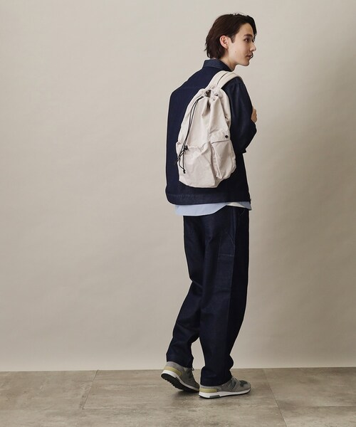 THE SHOP TK （ザ ショップ ティーケー ）の「◆【ウォッシャブル】ナイロンナップサック（バックパック/リュック・メンズ・ブラック/ナチュラル・00）」の5枚目の写真