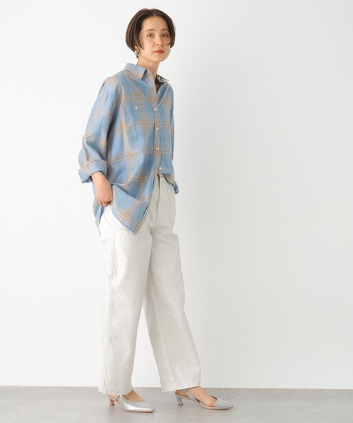 LEPSIM(レプシィム)の「チェックシャツ 994332(シャツ/ブラウス・レディース・ネイビー/ブラック/ライトブルー/オフホワイト・FREE)」の22枚目の写真