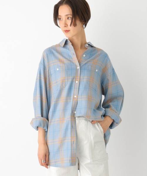 LEPSIM(レプシィム)の「チェックシャツ 994332(シャツ/ブラウス・レディース・ネイビー/ブラック/ライトブルー/オフホワイト・FREE)」の20枚目の写真