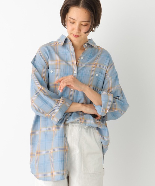 LEPSIM レプシィム ポロ シャギーチェックシャツ シアーチェック