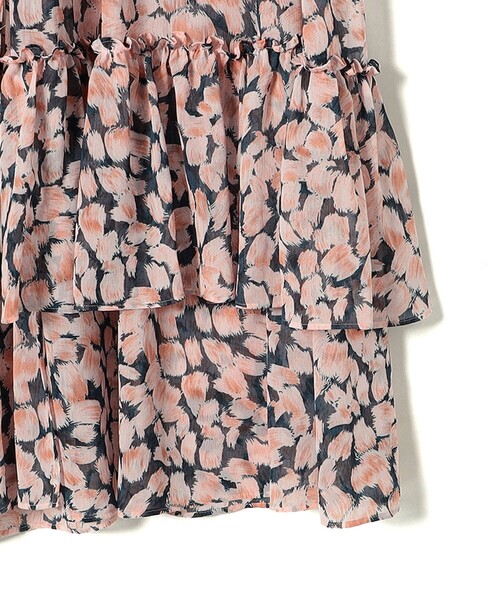 SHIPS（シップス）の「* 〈手洗い可能〉楊柳 フラワー プリント ティアード ワンピース 24SS ◇（ワンピース・レディース・ネイビー/グリーン・ONE SIZE）」の7枚目の写真