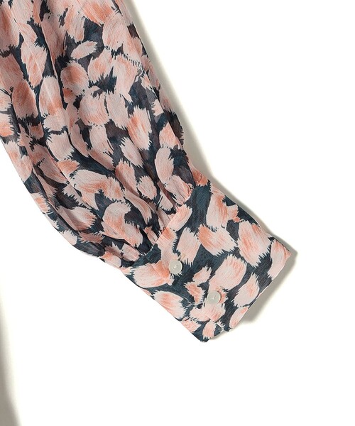 SHIPS（シップス）の「* 〈手洗い可能〉楊柳 フラワー プリント ティアード ワンピース 24SS ◇（ワンピース・レディース・ネイビー/グリーン・ONE SIZE）」の8枚目の写真