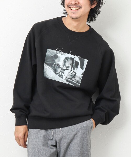 NOLLEY'S goodman（ノーリーズグッドマン）の「GOODMAN 10oz フォトプリント ラグランスウェット（スウェット・メンズ・グレー系その他/ブラック系その他/グレー/ブラック・M/L）」の2枚目の写真
