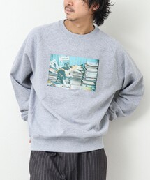 NOLLEY'S goodman | GOODMAN 10oz フォトプリント ラグランスウェット(スウェット)