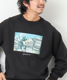 NOLLEY'S goodman | GOODMAN 10oz フォトプリント ラグランスウェット(スウェット)