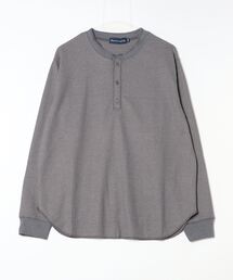 many men many mind /ポリエステルワッフルヘンリーネックロンTEE