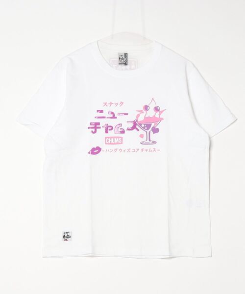 未使用品　タグ付き　チャムス　CHUMS プリントシャツ　半袖シャツ セール】CHUMS/チャムス 半袖Tシャツ/プリントTee/コットンTee