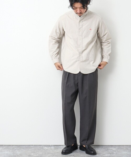 DANTON（ダントン）の「【DANTON/ダントン】SOX BAND COLLAR SHIRT L/S バンドカラーシャツ（シャツ/ブラウス・メンズ・ホワイト/キナリ/ブルー・38/40/42/44）」の14枚目の写真