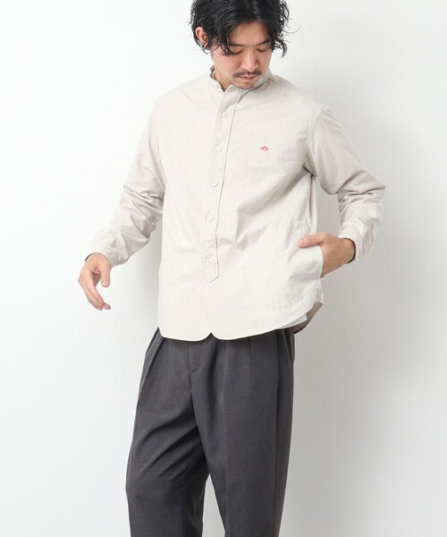 DANTON（ダントン）の「【DANTON/ダントン】SOX BAND COLLAR SHIRT L/S バンドカラーシャツ（シャツ/ブラウス・メンズ・ホワイト/キナリ/ブルー・38/40/42/44）」の17枚目の写真