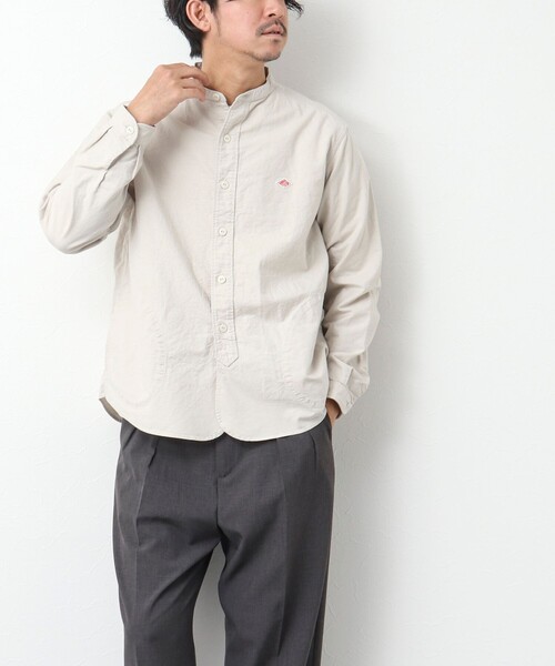 DANTON（ダントン）の「【DANTON/ダントン】SOX BAND COLLAR SHIRT L/S バンドカラーシャツ（シャツ/ブラウス・メンズ・ホワイト/キナリ/ブルー・38/40/42/44）」の18枚目の写真