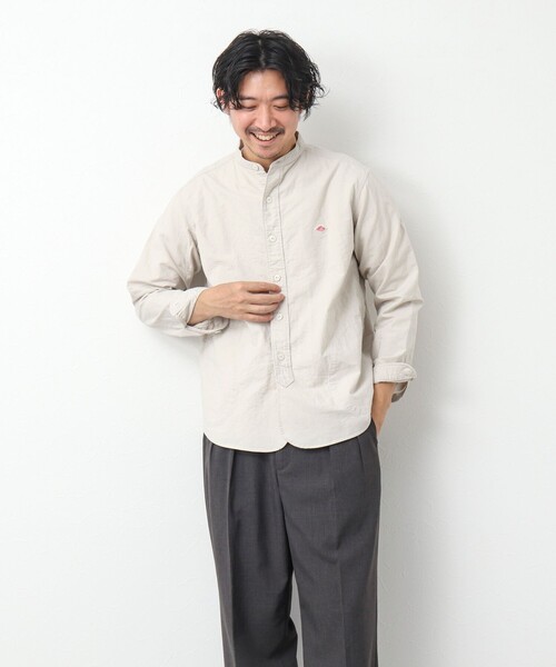 DANTON（ダントン）の「【DANTON/ダントン】SOX BAND COLLAR SHIRT L/S バンドカラーシャツ（シャツ/ブラウス・メンズ・ホワイト/キナリ/ブルー・38/40/42/44）」の20枚目の写真