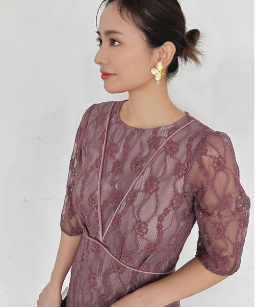My shawty(マイシャウティー)の「gold flower pierce(ピアス(両耳用)・レディース・ゴールド・FREE)」の2枚目の写真