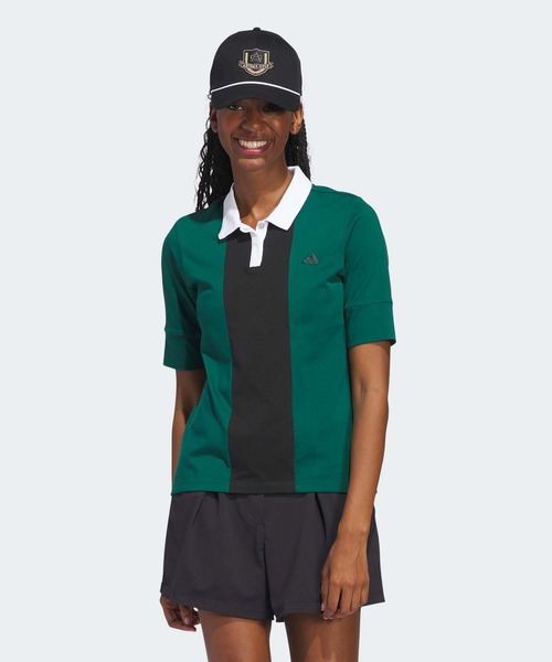 新品 アディダス ゴルフ セットアップ フリルスカート 半袖シャツ ポロ 上下 新品 アディダス セットアップ ポロシャツ フリルスカート 春夏 白黒